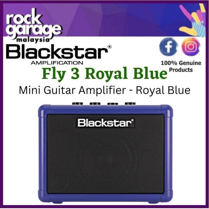 Blackstar Fly 3 Mini Guitar Amplifier Royal Blue/Pink Paisley/Silver