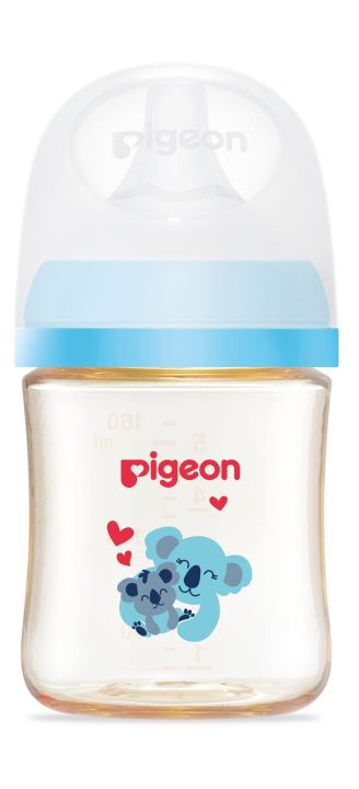 pigeon-พีเจ้น-ขวดนม-ppwn-คอกว้าง-ขนาด-160-ml-240-ml-พร้อมจุกเสหมือนมารดา-แพ็ค-2-ขวด