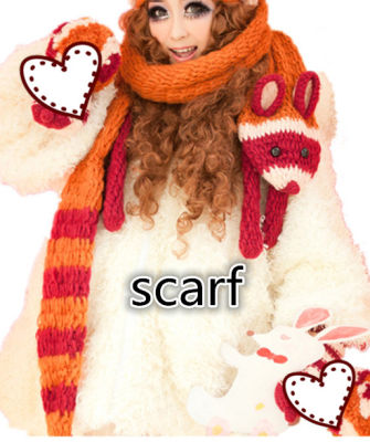 BomHCS Beanie &amp; Gloves&amp; Scarf Cute Big Ears Womens Winter Warm Handmade Knitted Hat Mittens Neckerchief