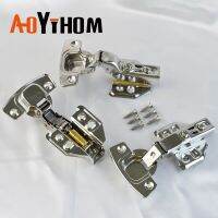 304 Stainless Steel Hinge Damping Buffer Cabinet Door Hardware Folding Middle Bend Half Cover Spring Hydraulic Aircraft Hinge