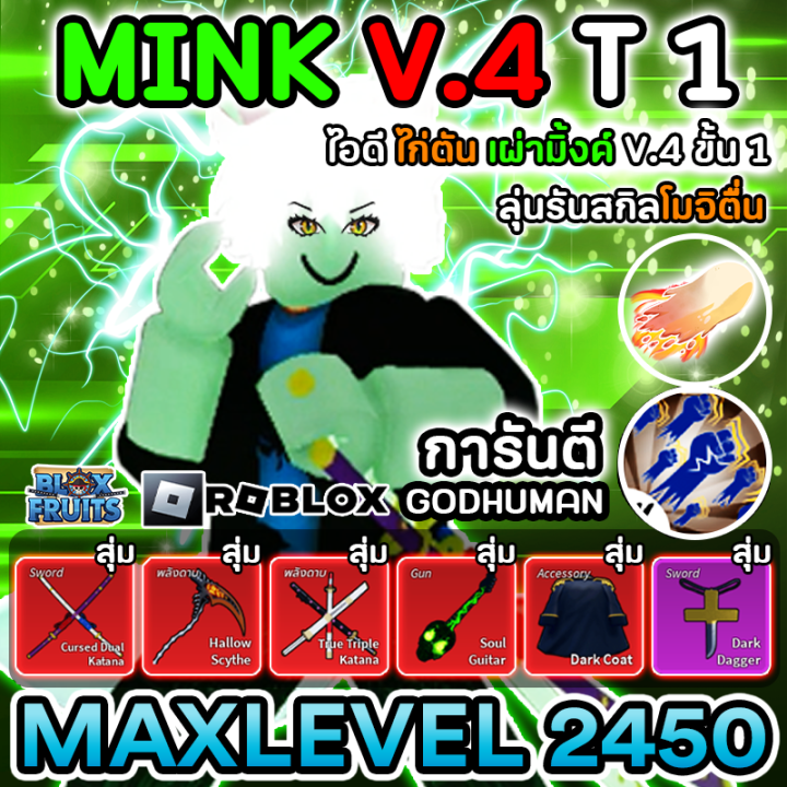 Blox Fruit, Mink v4 T1, Dark Awaken