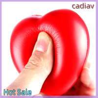 ของขวัญคริสต์มาส Cadiav ลูกโฟมนุ่มบีบบรรเทาความเครียดรูปหัวใจออกกำลังกายข้อมือมือลูกน้อย