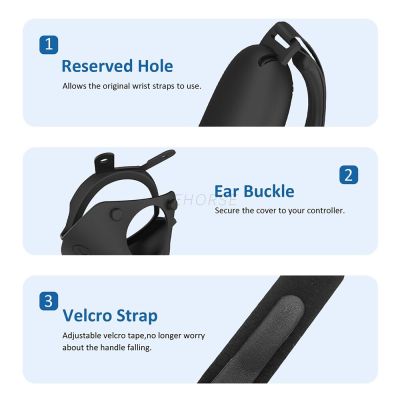 ”【；【-= VR Protective Cover For VR Touch Controller Silicone Shell With Strap Half Pack Handle Grip For Oculus Quest 2 Accessories