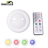 ✟ LED Cabinet battery RGB Color Lights Dimmable Under Shelf Kitchen Counter Lighting remote controller night light High quality