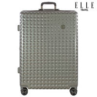 ELLE Travel Lunar Collection. 100% Polycarbonate PC กระเป๋าเดินทางขนาดใหญ่ 28"นิ้ว คันชักอะลูมีเนียม 100% ระบบซิปคู่นิภัยและเพิ่มซิปขยายความจุ ล้อหมุน 360 องศา