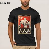 เสื้อยืดพิมพ์ลายกราฟฟิค Ccp PROPAGANDA ROBOT POSTER USSR Russia Soviet HAMMER shubuzhi สําหรับผู้ชาย