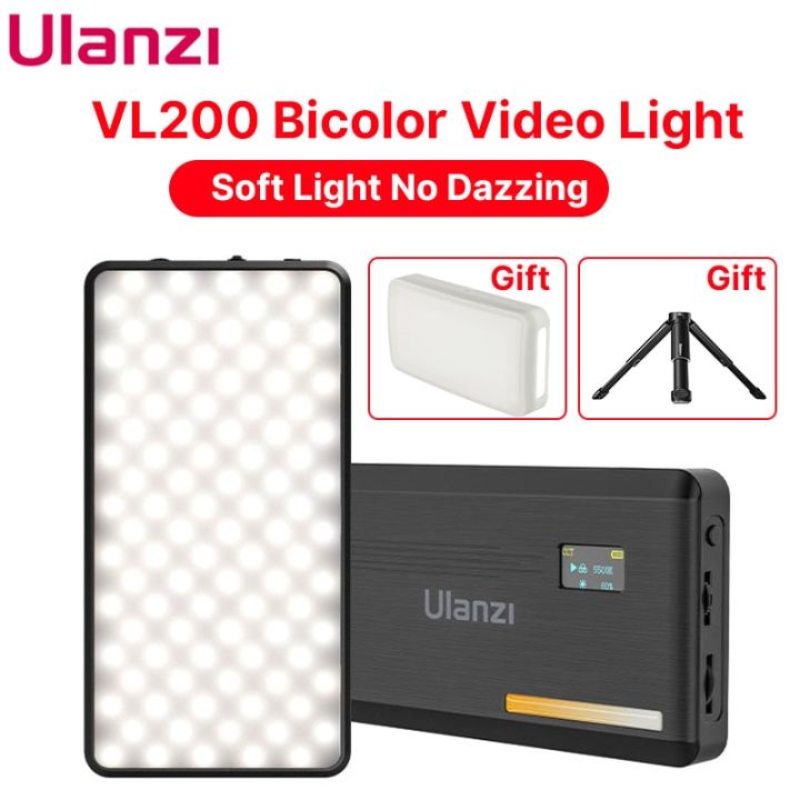 แฟลชวิดีโอ-vl200-led-สำหรับมืออาชีพ2500k-9000k-ชุดไฟถ่ายภาพแผงไฟหรี่แสงได้สำหรับไฟกล้องโซนี่นิกอนแคนอน