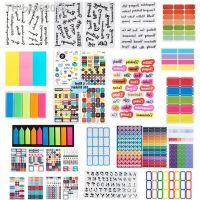 ❀ A5/A6/A7 Budget Binder Accessories Notebook Acessórios Handwritten Labels Indication Label Color Letter Notes Index Stickers