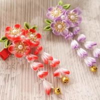 【hot】✆◙●  style pure handmade flower tassel hairpin Hanfu hair accessories Kimono headdress two-dimensional edge clip