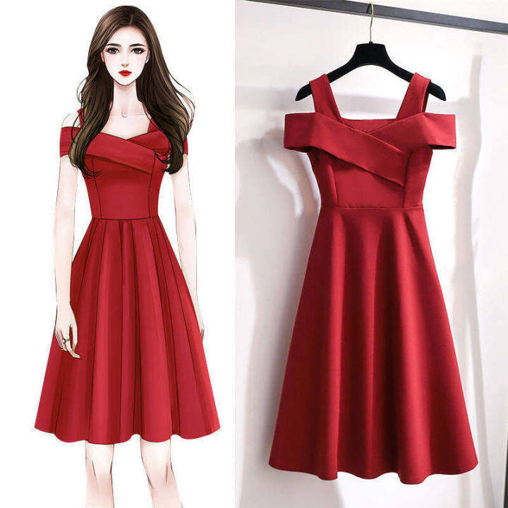 Fashion Shop High Quality Dress for Women Off Shoulder Dress Korean Style  Dress for Ladies Big Plus Size Evening Gown Casual Vintage Long Maxi Dress  for Teens Girls on Sale | Lazada