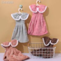 Cute Dress Hand Towels Quick-dry Absorbent Soft Children Handkerchief Microfiber Coral Velvet Touch Health Kitchen Bath Towel