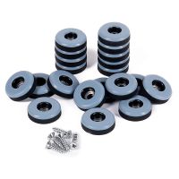 ▩✔❂ 8pcs 22/25/30/40mm Non-slip Chair Foot Sliders Caps with Screws Bed Sofa Table Feet Covers Furniture Legs Floor Protector Pads