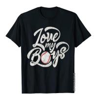 Love My Boys Baseball Inspired Double Play Practice Game T-Shirt Men Fashionable Normal T Shirt Cotton T Shirts Japan Style