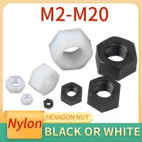 5/10/20/50Pcs M2 M2.5 M3 M4 M5 M6 M8 M10 M12 M14 M16 M18 M20 Black or White Plastic Nylon Hex Hexagon Nut