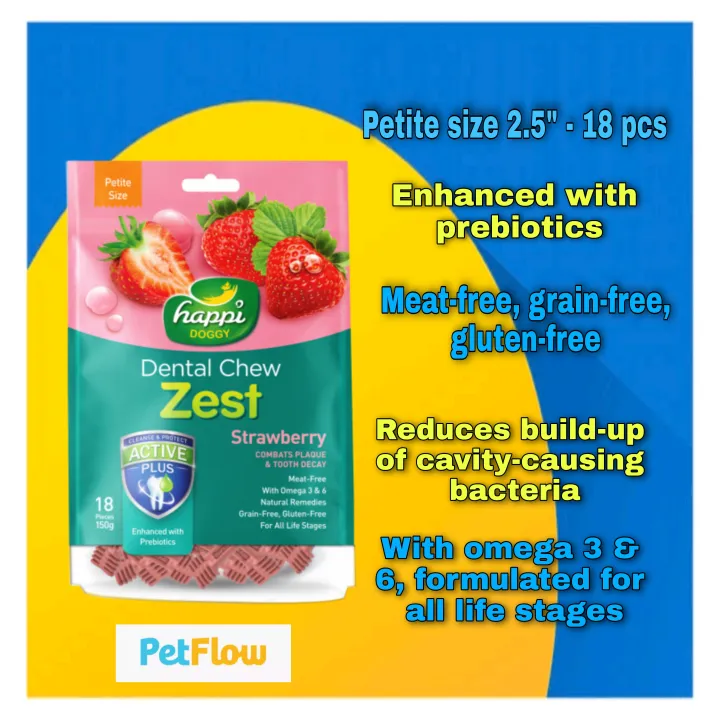 Happi doggy Dental chew zest 150g Dog Treats Lazada PH