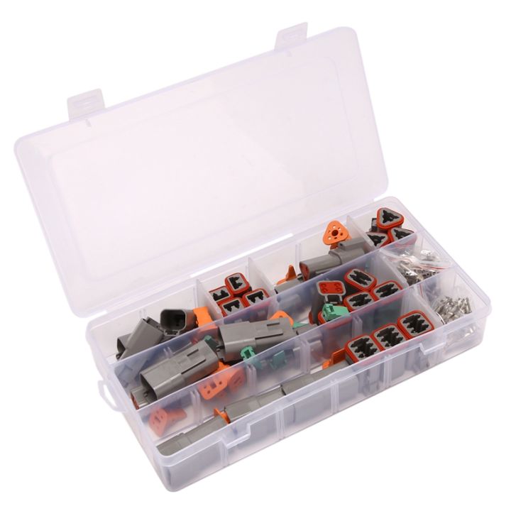 140pcs-deutsch-dt-series-waterproof-wire-connector-kit-dt06-2-3-4-6s-dt04-2-3-4-6p-automotive-sealed-plug-with-pins-box