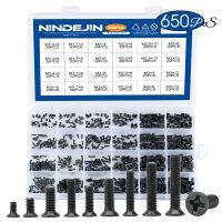 650pcs countersunk flat head phillips mini screw set m1.4 m1.7 m2 m2.5 m3 carbon steel notebook laptop screws kit for hp lenovo