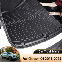 สำหรับ Citroen C4ซีดาน C41 2011 ~ 2023 2022 EVA รถด้านหลัง Trunk Mat กันน้ำป้องกัน Liner Trunk ถาดชั้น Mats อุปกรณ์เสริม