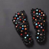 Massage slippers sole particles health foot therapy indoor home bathroom anti-skid bath quick drying home health slippers