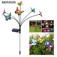 Solar Decoration Lights Waterproof Outdoor Butterfly Swaying Lamp Bee Firefly Light Garden Wedding Decoration