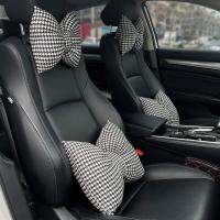 Car Headrest Neck Care Supplies Bird Grid Cute Bow Decorative Female Car Pillow Seat Cushions