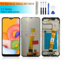 สำหรับเหมาะสำหรับ Samsung Galaxy A01 Lcd A015 A015F SM-A015G 2019 Lcd Digitizer Assembly A01จอแสดงผลพร้อมกรอบอะไหล่ซ่อม