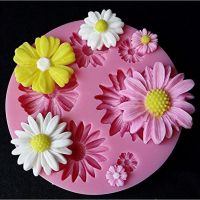 【Ready Stock】 ✧✵✺ C14 3D Daisy Flower Shape Silicone Fondant Mold Sugarcraft Cake Decorating DIY Mould