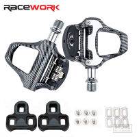 RACEWORK เหยียบจักรยานคาร์บอนไฟเบอร์เหมาะสำหรับ Keo ล็อคตัวเองเหยียบจักรยานมืออาชีพจักรยานถนนเหยียบเบา