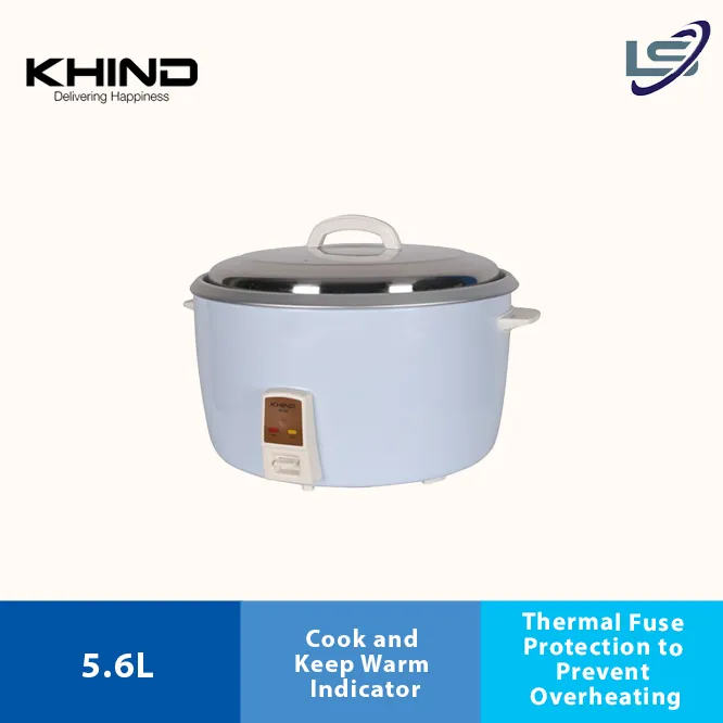 KHIND 5.6L Rice Cooker RC561 Automatic Keep Warm Function BuiltIn