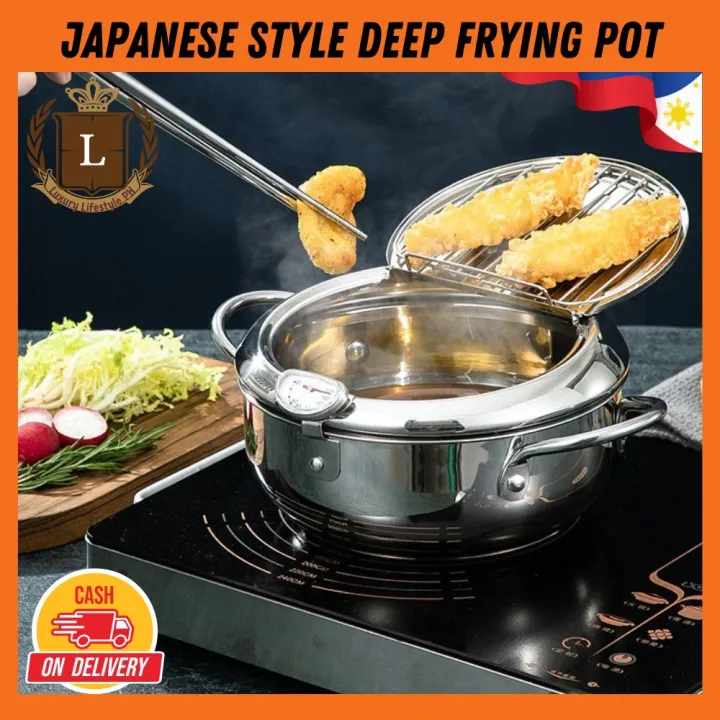 Luxury Lifestyle 24cm Japanese Style Frying Pan NonStick Cookware Household Kitchen Pot Deep