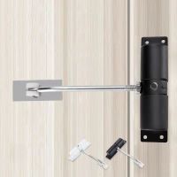 ☏₪▤ Zinc Alloy Simple Door Closing Device Home Buffer Door Spring Hinge Mute Closing Device Invisible Door Automatic Closing Device