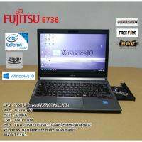 โน๊ตบุ๊คมือสอง Notebook Fujitsu E736 Celeron 3955U(2.00GHz)RAM:4GB/HDD:500GB ขนาด 13.3 นิ้ว