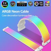 AL300 DIY LED Light Strip COOLMOON AOSOR 5V 4PIN RGB ARGB Aura Sync Neon Flexible Light Strip for Motherboard Computer Chassis LED Strip Lighting