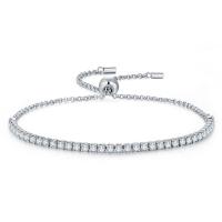 100% Autentico Bracaccialetti Da Tennis Regolabili In Argento Sterling 925ต่อ Le Donne Braccialetto Di Moda Regalo Di Gioielli In CZ 2018