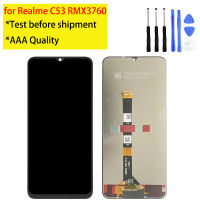 TUTXTUT ของแท้สำหรับ Realme C53 RMX3760จอแสดงผล LCD แบบสัมผัสหน้าจอแผงหน้าจอทัชสกรีนอะไหล่ซ่อม