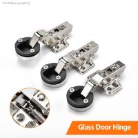 ۩ 2PCS Home Interior Connector No Hole Cabinet Hinge Clip Window Accessories Glass Door Hinge Furniture Supplies