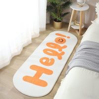 INS Bedside Long Carpet Geometric Pattern Hello Carpets Non-slip Living Room Floor Mat Cat Pet Area Rugs Bedroom Soft Mats