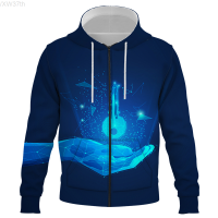 Future science fiction 3DPrinted Men Zipper Hoodies Harajuku Fashion Hooded Sweatshirt Autumn Winter Unisex Streetwear Oversized Size:XS-5XL