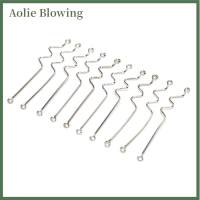 Aolie 10ชิ้น/เซ็ต copper Curve เชื่อมต่อ Rod Charms DIY ทำต่างหูเครื่องประดับงานฝีมือ