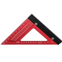 Aluminum Alloy Woodworking Triangle Ruler Carpenter Square Hole Positioning Measuring Ruler Woodworking Tools Durable Easy to Use