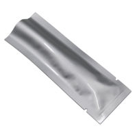 100Pcs Silver Pure Mylar Foil Opening Top Heat Sealed Vacuum Package Bag Coffee Spice Organizer Bag Sugar Storage Bags Long Size