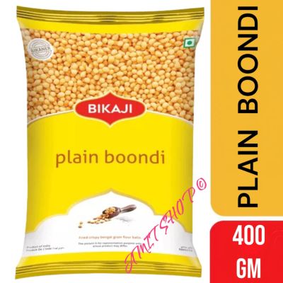Plain Boondi (Bikaji) 400g.บิคาจิ บุญดี ธรรมดา 400 กรัม.