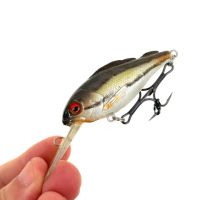 เหยื่อดำน้ำ 5.5 cm. 9.0 g. คุณภาพดีราคาเบาๆ ตาเบ็ด MUSTAD ใหม่มีกล่อง