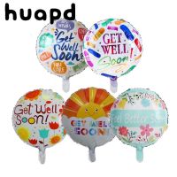 [HOT MAKXJWIGO 542] 5Pcs 18นิ้วรอบ Get Well Soon ฟอยล์บอลลูน Baby Shower Helium Ballon เด็ก39; S ของเล่นวันเกิด Party Supplies ตกแต่ง Golobs