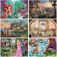 1000 Piece Disney Princess Puzzle Cartoon Bambi Mickey Mouse Jigsaw Puzzle Kids Family Games Collection Art Educational Toys