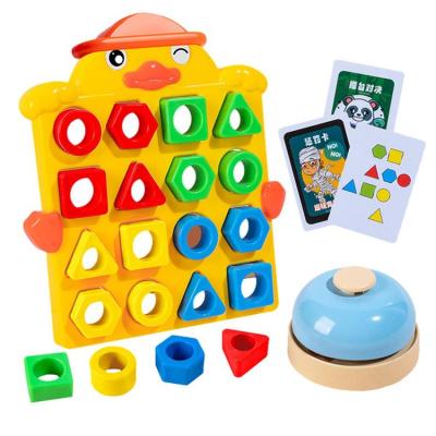 Shape Matching Board Game Color Puzzle Board Game Toy Geometry Shape Early Educational Toy for Home School Travel and Outdoors fine