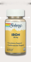 Solaray, Iron, 50 mg, VegCap, 60 capsules.