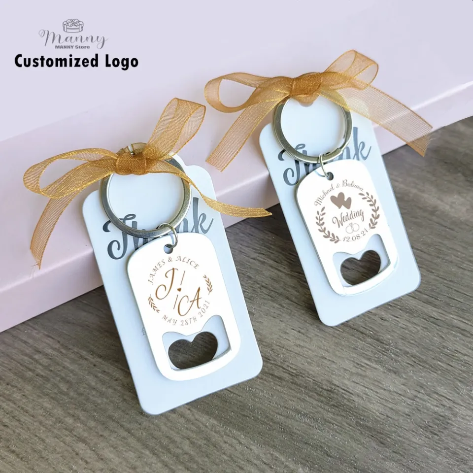  20PCS Customized Name And Date Wedding Welcome Favors