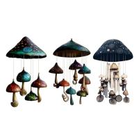 Wind Chimes for Outside Decorative Resin Mushroom Wind Bell Cute Window Ornament for Balcony Lawn Portable Home Decoration for Yard Hall Hallway usual