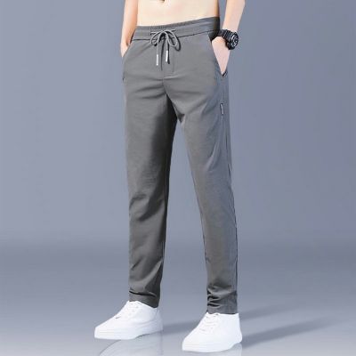 ❇เทเลส♠2023 Calças Masculinas Casuais Sólida Respivel Retas Joggers Fino กางเกงแห้งเร็ว Esportivas De Caminhada